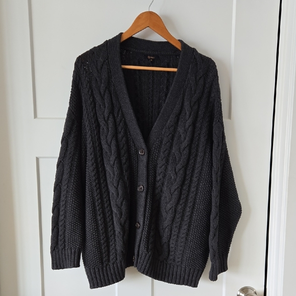 Quince Sweaters - Quince Oversized Cable Knit Cardigan